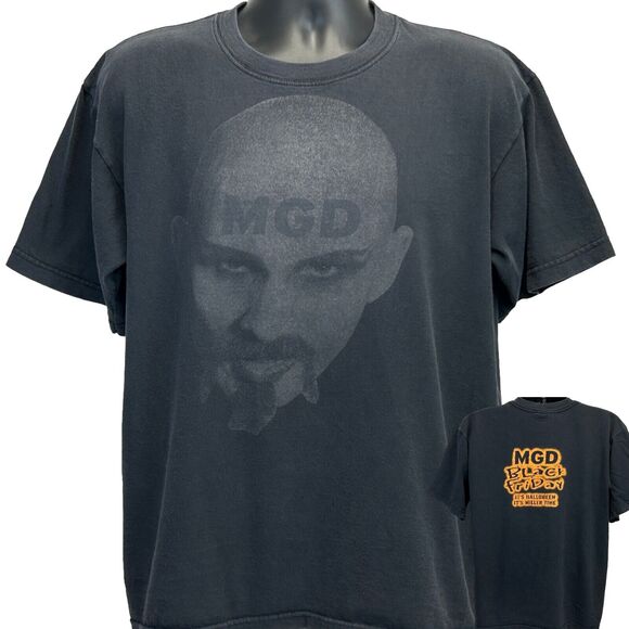 Vintage 90s MGD Halloween Miller Time T Shirt Mens L Large Beer Black Friday Tee - Picture 1 of 11